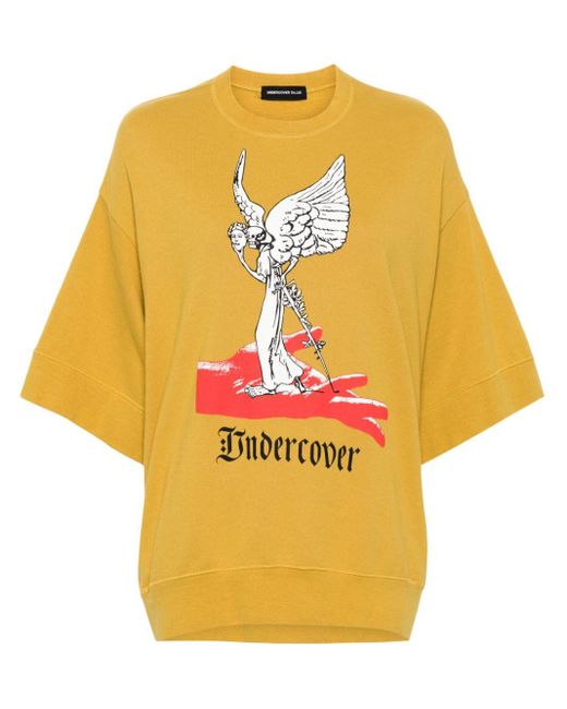 Undercover Yellow Graphic-print Cotton T-shirt