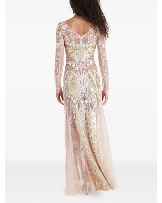 Temperley London White Gigi Embroidered Maxi Dress