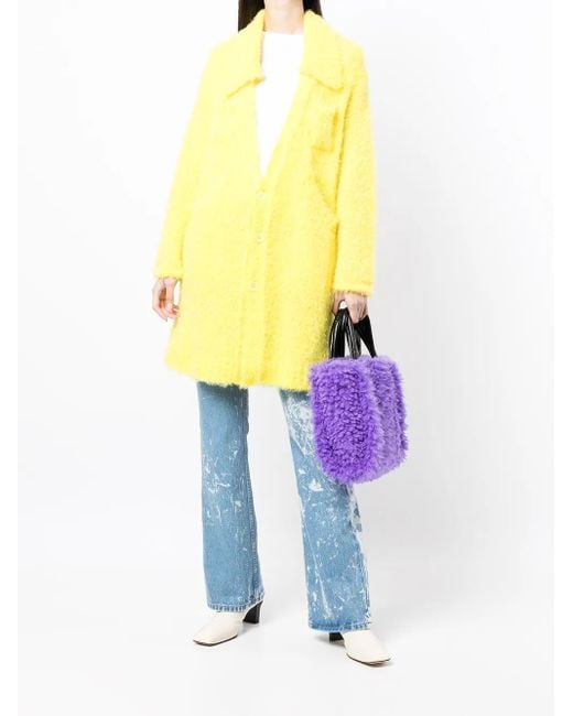 Undercover Yellow Brushed Knitted Coat
