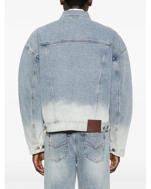 Feng Chen Wang Denim Jack in het Blue