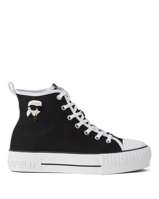 Karl Lagerfeld Black Ikon Kampus Max Nft High-Top Sneakers