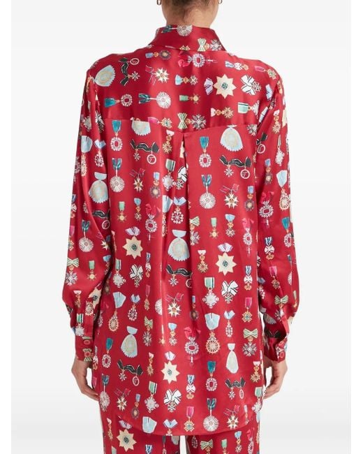 Temperley London Gloriette シャツ Red