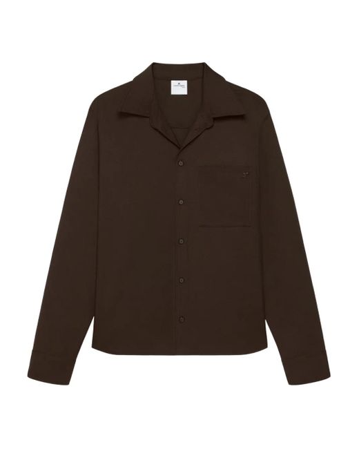 Courreges ボタン シャツ Brown