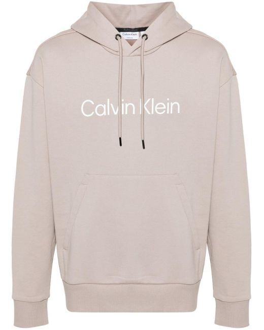 Calvin Klein Hoodie mit gummiertem Logo in White für Herren