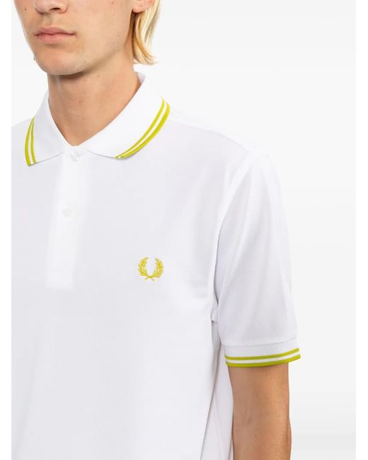 Fred Perry White Tennis Polo Shirt for men