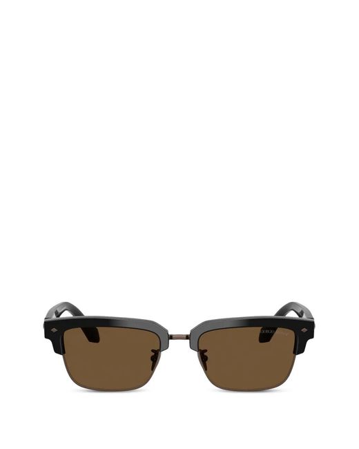 Giorgio Armani Black Logo-Detail Sunglasses for men