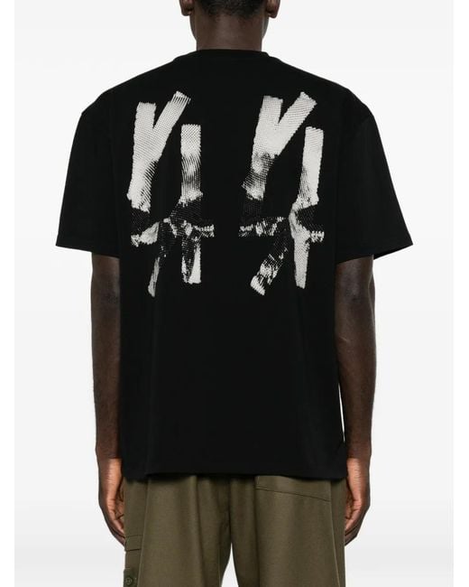 44 Label Group Black Skull-Print T-Shirt for men
