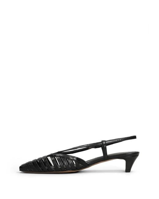BIANCADI Black Caged Slingback Pumps
