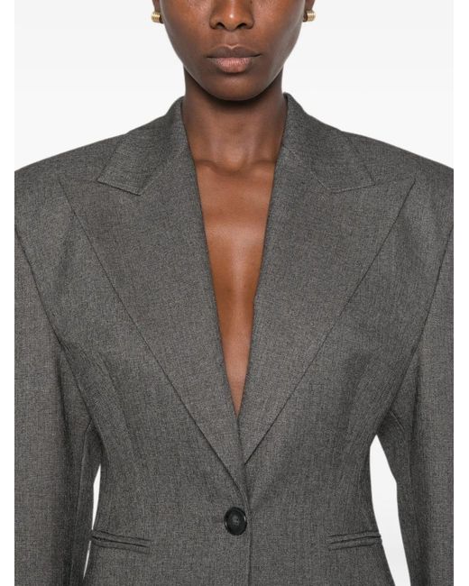 ANDAMANE Gray Toni Single-Breasted Blazer