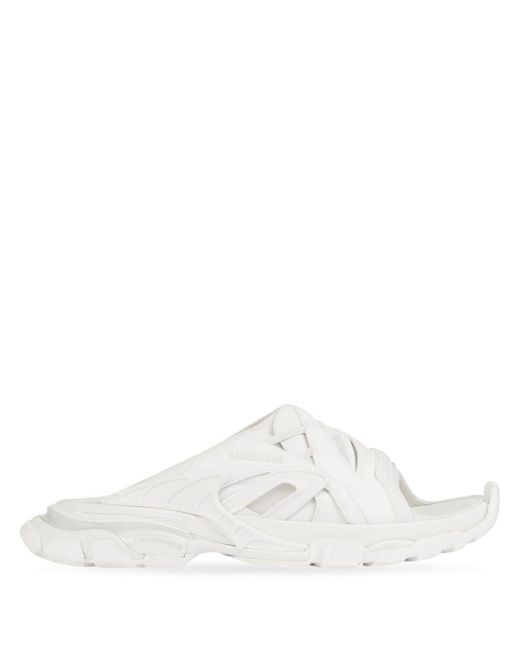 Balenciaga Track Slide Sandals in White for Men | Lyst