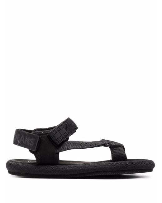 Tommy Hilfiger Black Essential Sporty Open-Toe Sandals