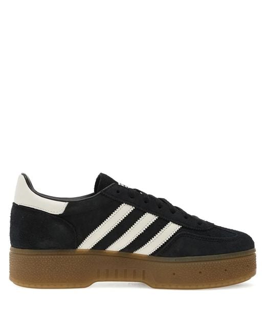 Adidas Black Handball Spezial Bold Stripes Sneakers