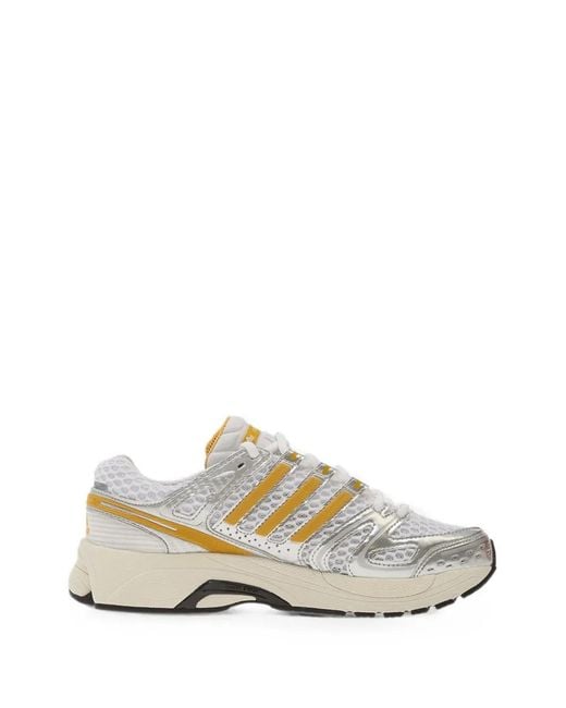 Adidas White Adistar Control 5 Low-Top Sneakers