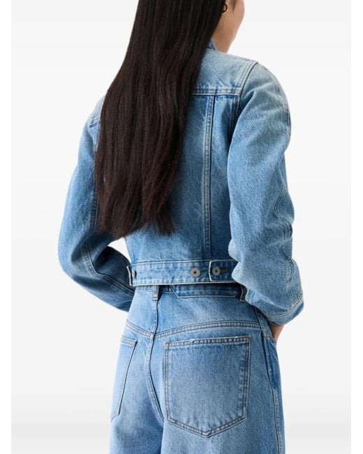 Veste Crop En Jean Jacquemus en coloris Blue