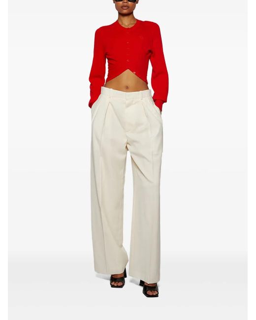 Wardrobe NYC White Low-Rise Tuxedo Trousers