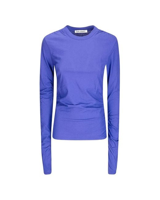 Our Legacy Slim Longsleeve Top in Blue | Lyst