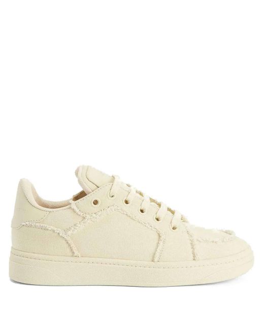 Giuseppe Zanotti Natural Frayed Low Sneakers for men