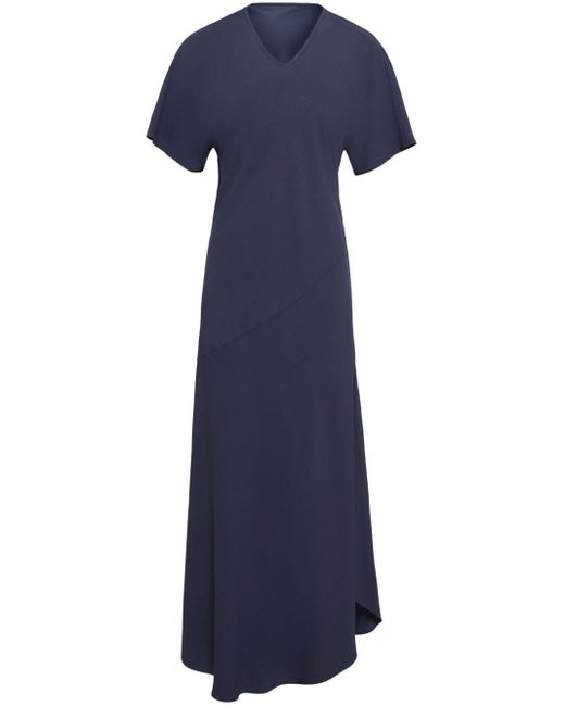 UMA | Raquel Davidowicz Blue V-neck Midi Dress