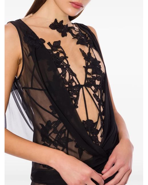 Alberta Ferretti Black Silk Dress