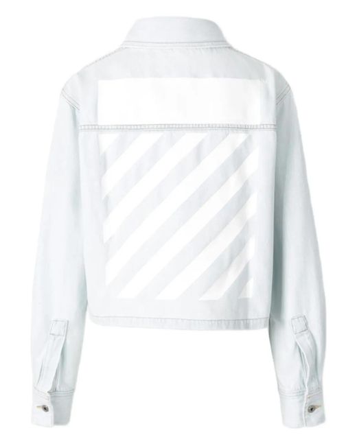 Off-White c/o Virgil Abloh Blue Button Stripes Jacket