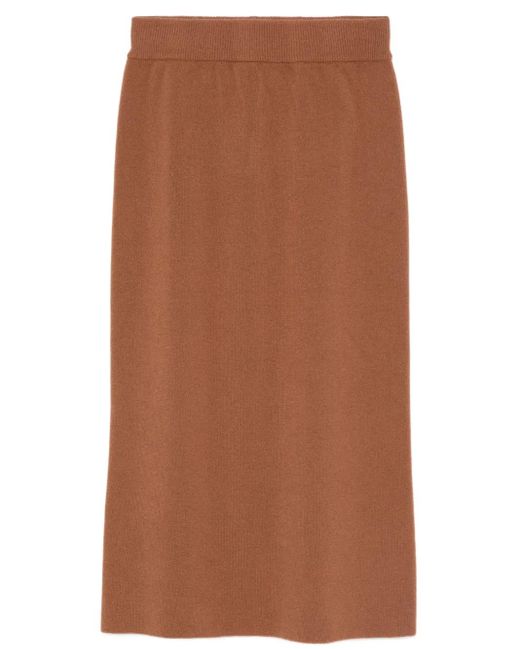 Daniele Fiesoli Midi-Rok Van Merinoblend in het Brown