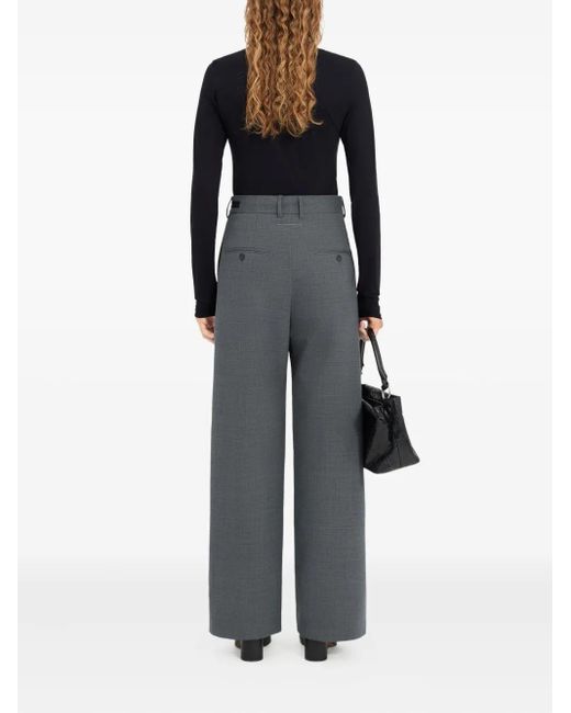 MM6 by Maison Margiela Gray Tie-Detail Tailored Trousers