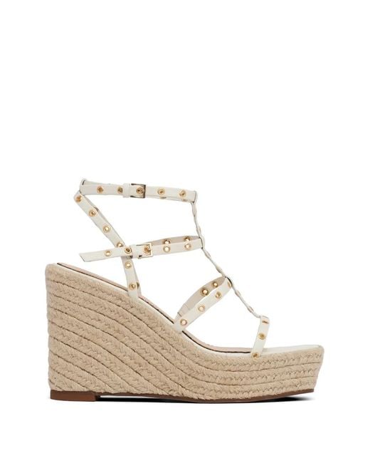 Cinq À Sept Natural Norah Grommet Wedge Sandals