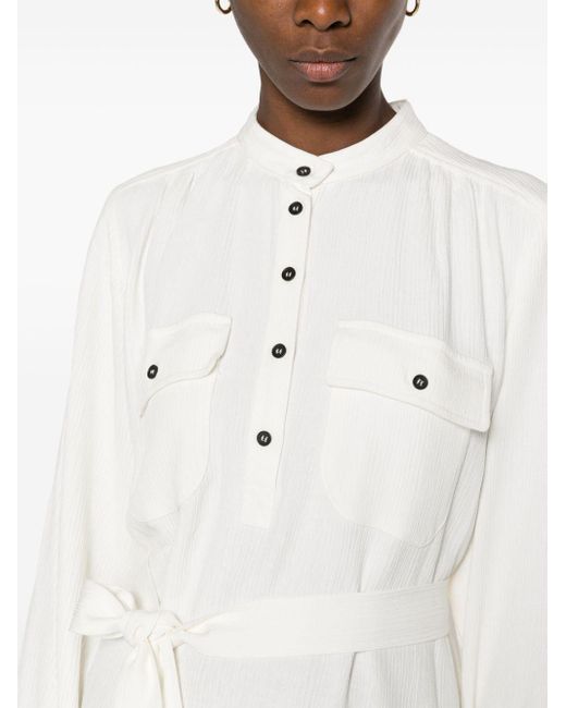 Robe-chemise à coupe longue A.P.C. en coloris White