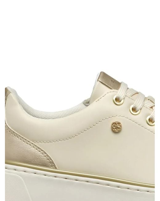 Geox White Sunnetty Lace-Up Platform Sneakers