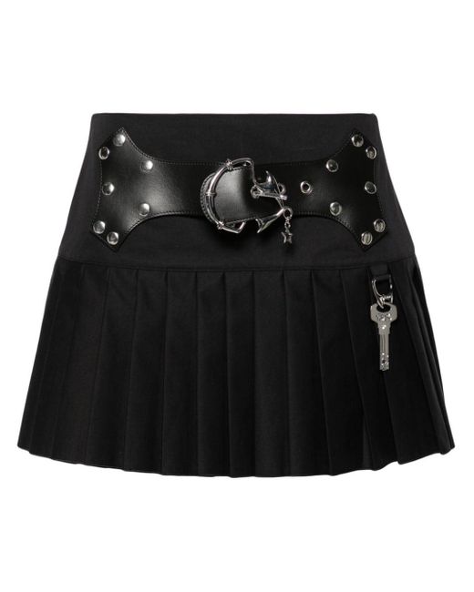 Chopova Lowena Black Wendron Pleated Mini Skirt