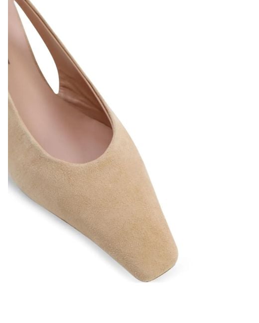 Notabene Natural Eleonora 35 Square-Toe Slingback Pumps