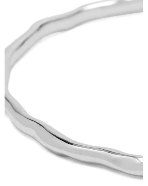 Astrid & Miyu White Molten Bangle Bracelet