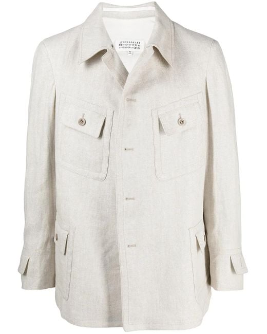 Maison Margiela Natural Single-breasted Shirt Jacket for men
