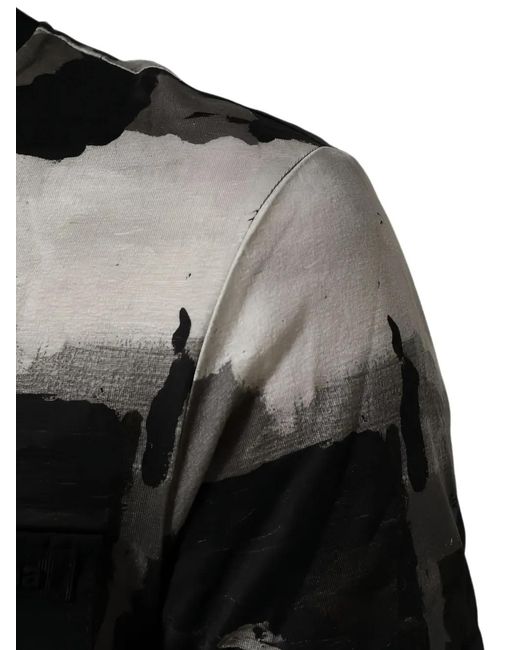 Dolce & Gabbana Black Camouflage-Print Pocket T-Shirt for men