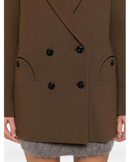 Blazé Milano Brown Double-Breasted Blazer