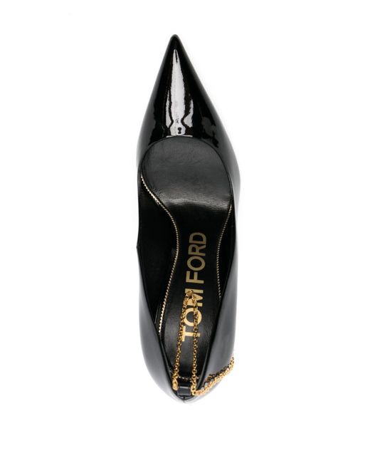Tom Ford 120mm Patent Leather Pumps in het Black