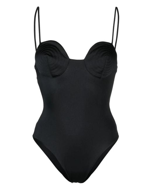 Noire Swimwear Black Round-Neck Swimsuit