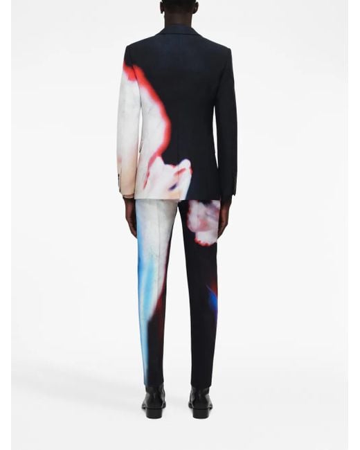 McQueen Black Solarised Flower Jacket for men