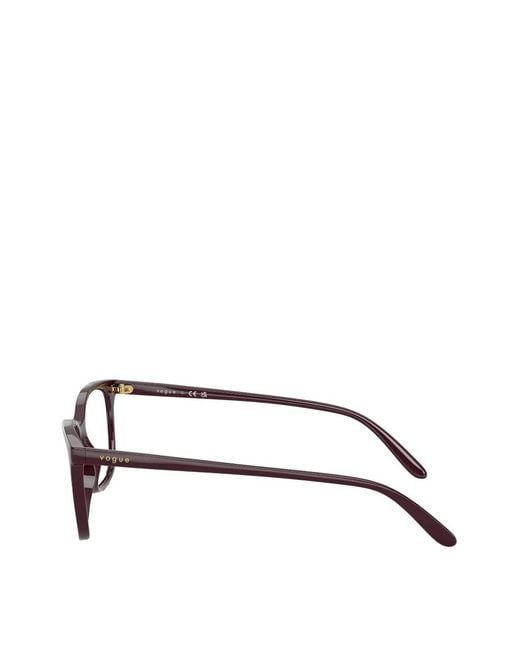 Vogue Purple Rectangle-Frame Glasses