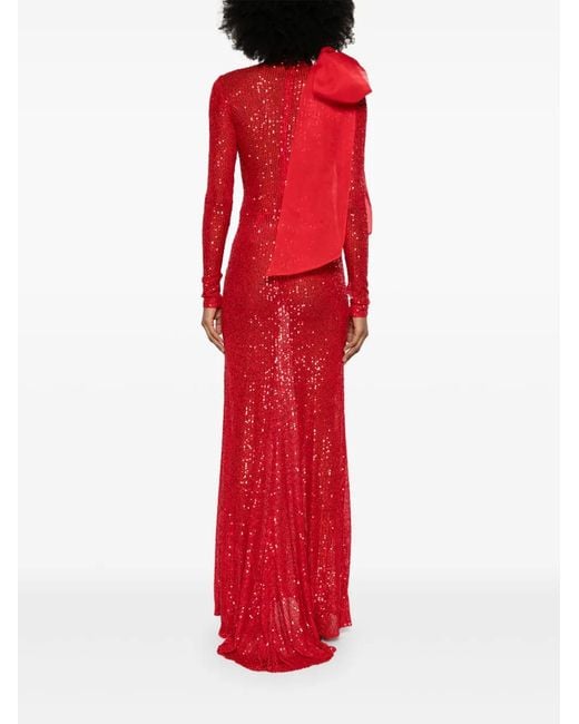 Atu Body Couture Red Sequined Gown