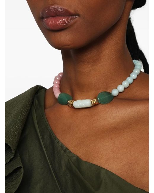 D'Estree Green Elizabeth Beaded Candies Necklace