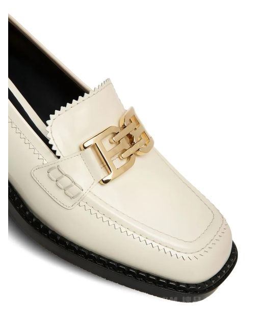 Bally Natural Ellyane B-Chain Loafers
