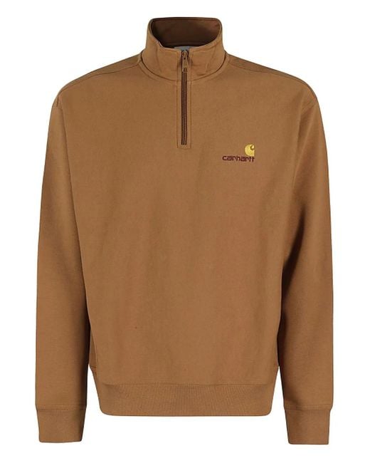 メンズ Carhartt Zip-up Sweatshirt Brown