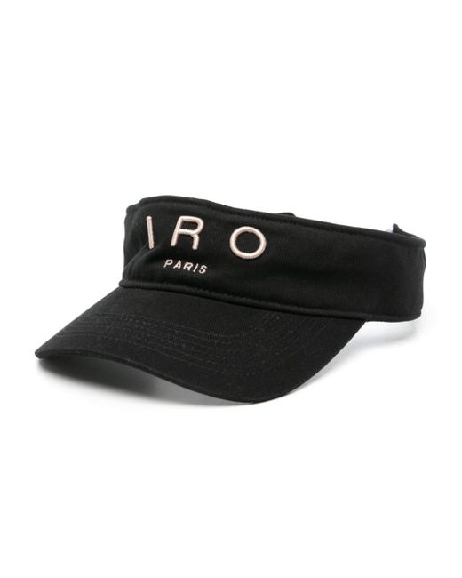 IRO Black Logo-embroidered Cotton Visor