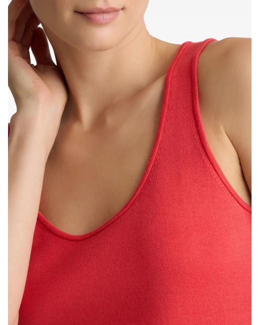 St. John Red Logo-Detail Tank Top