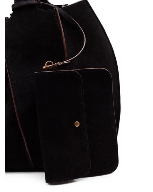 Roberto Festa Black Eloise Large Suede Tote Bag