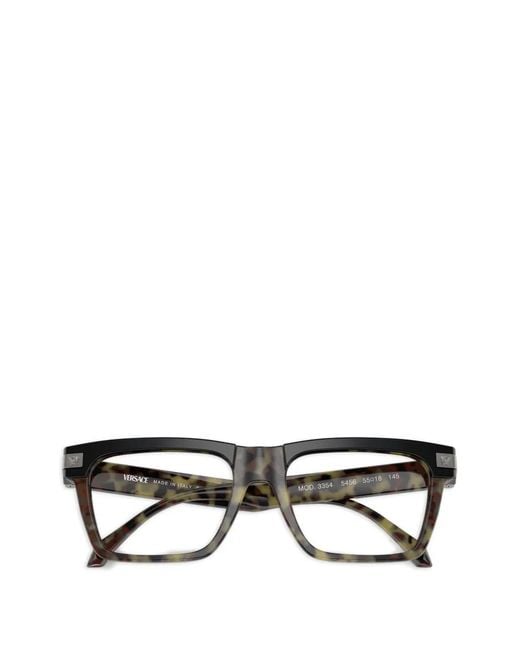Versace Brille Mit Eckigem Gestell in Black für Herren