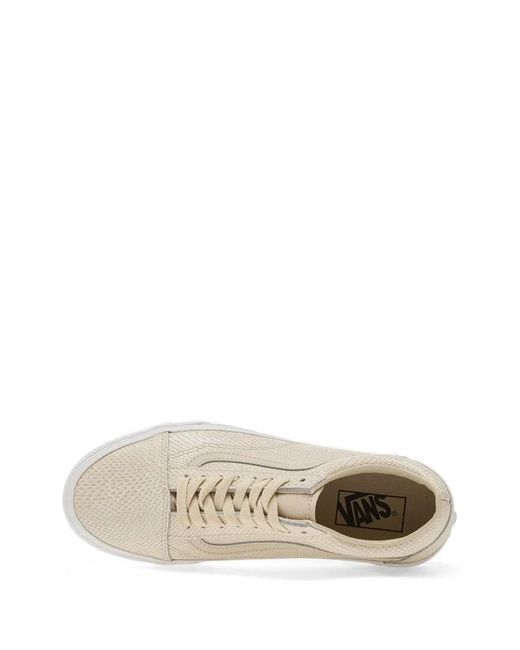 Vans White Snakeskin-Effect Sneakers
