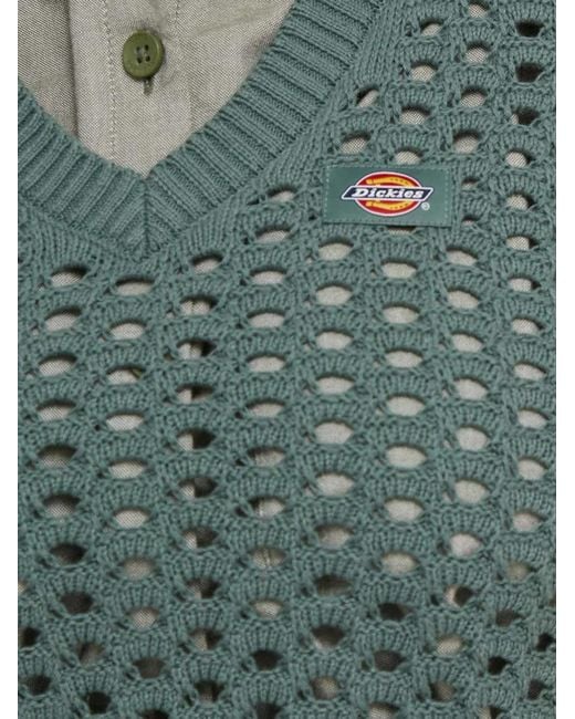 Dickies Green Ingalls V-Neck Openwork Vest