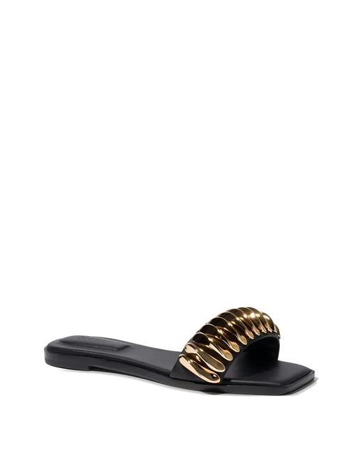 Jonathan Simkhai Black Ripple Flat Sandals